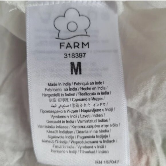 Farm Rio Maxi Embroidered White Skirt size M - Picture 7 of 8